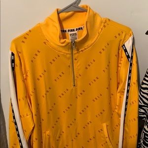 Pink Quarter Zip in Yellow!